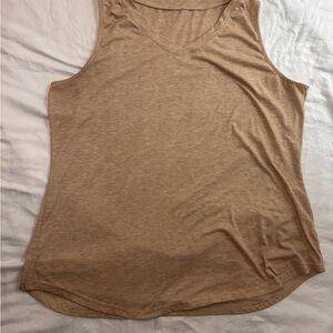 Casual Tan Sleeveless Top